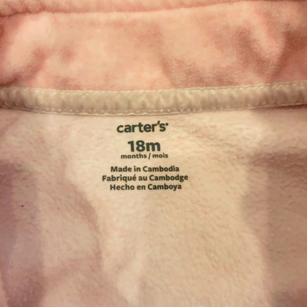 Carter's Fleece Jumpsuit Size 18 months